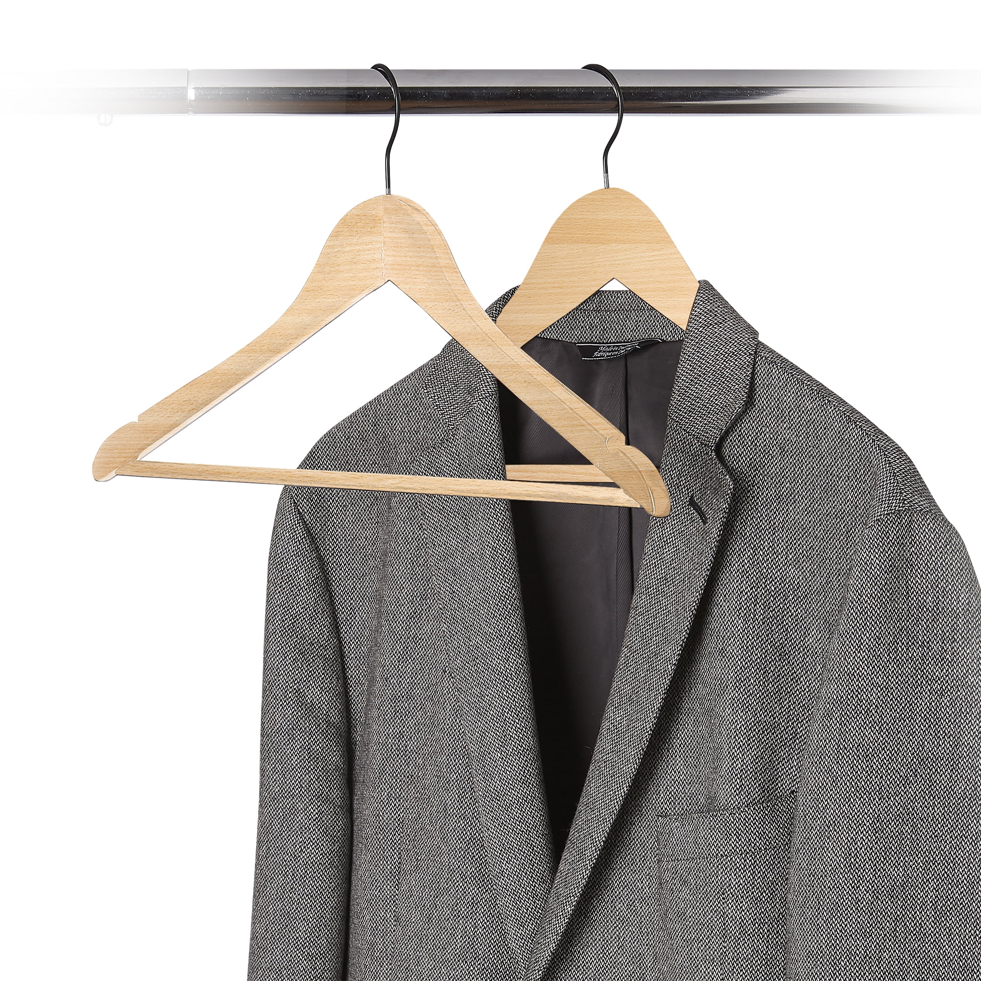 Neatfreak Contour Cintre  Cintres profilés en Bois Naturel Paquet de 5