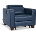 thumbnail image 5 of MCombo Wall-Hugger High Leg Power Recliner Chair with Adjustable Headrest and USB&Type C Dual Charge Ports for Living Room, Office, and Small Spaces (Faux Leather, HL128) (Blue), 5 of 8