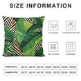 thumbnail image 6 of COMIO  2Pack Tropical Green Leaves Throw Pillow Cover with Geometric Background Home Decorative Square Cushion Covers Home Decor Palm Pillowcase, 6 of 6