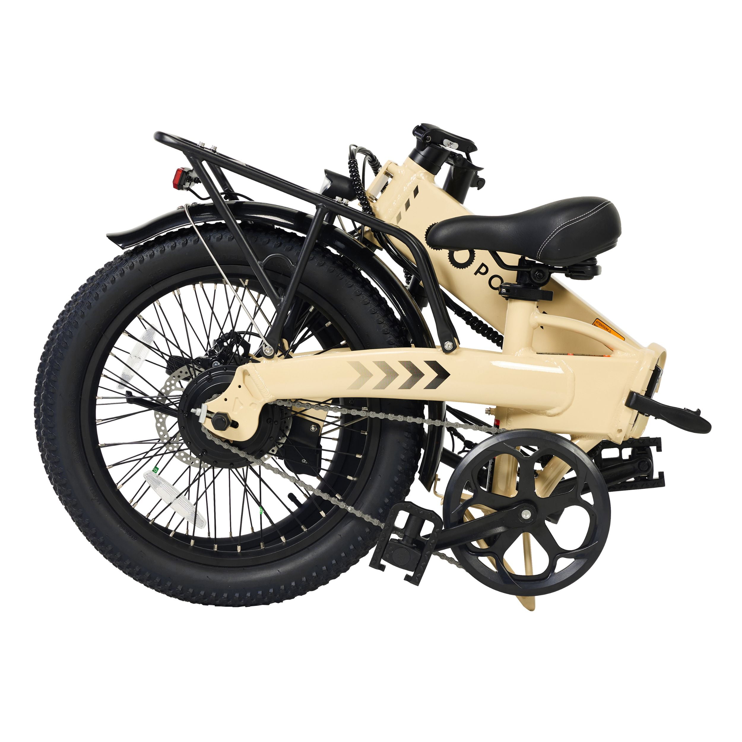 GoPowerBike GoVolt Folding Electric Bike | 20" | 500W | 20mph | 45+ Mile Range| Sand