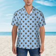 Zufioo french Bulldog Face Hawaiian Shirt for Men,Beach Shirts Tropical