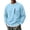 03#Blue, variant on Men's Crewneck Sweatshirt Pullover Casual Loose Fit Sport Tops Midweight Long Sleeve Basic Sweatshirts with Zipper Chest Pocket
