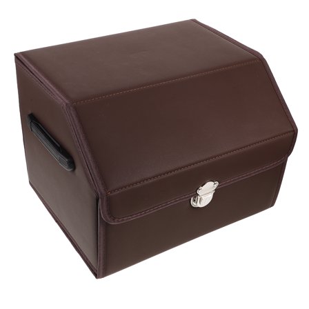 unbranded Car Trunk Organizer with Lid SUV Truck Heavy Duty Waterproof PU Storage Containers for Shopping Camping Auto Accessories