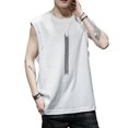 thumbnail image 1 of Camiseta sin mangas para hombre, camiseta de gimnasio informal, ligera, transpirable, de fibra de poliéster, absorbente del sudor, para Fitness, 1 of 8