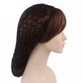 thumbnail image 4 of Womens Mesh Hair Net Crochet Cap Solid Color Snood Sleeping Night Cover Turban, 4 of 6