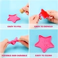 thumbnail image 3 of 4 Pieces Star Shape Resin Mould Star Silicone Keychain Moulds Pendant Resin Mould DIY Epoxy Casting Mould Necklace Jewelry Pendant Mould with 20 Pieces Key Rings for DIY Jewelry Making Craft, 3 of 7
