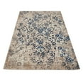 thumbnail image 3 of Rugsotic Carpets Machine Made Heatset Polypropylene Area Rugs - 4'4''X6'4'', Rectangle Shape, Beige Blue Color, Floral Modern Design, High Pile Machine Made Area Rugs For Living Room (M00011), 3 of 5