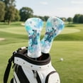 thumbnail image 3 of Yuyamidu Watercolor Sea Turtle Golf Club Head Covers for Woods, Driver, Fairway, Hybrid Waterproof PU Leather Golf Head Cover, 3 of 7