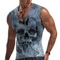 thumbnail image 6 of 2024 European and American Men's Fashion Tank Top V-neck Printed Sports Sleeveless T-shirt 5202, 6 of 6