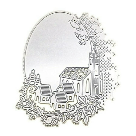 AkoaDa Cutting Dies Christmas House Scrapbooking Embossing Craft Die Cut DIY Stencil