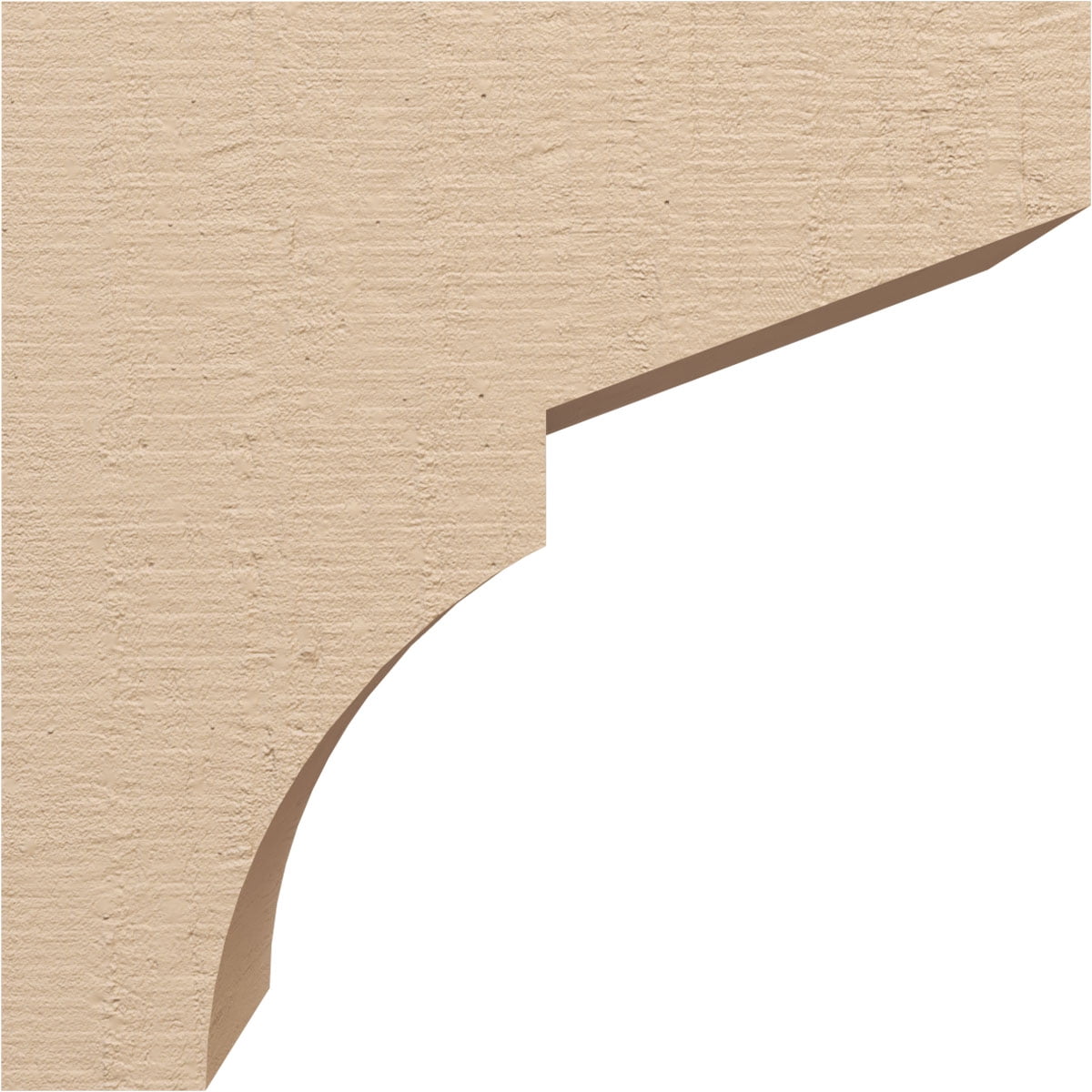 7"W x 14"D x 14"H Classic Monterey Rough Cedar Woodgrain TimberThane Corbel, Primed Tan