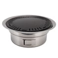 thumbnail image 1 of Barbecue au Charbon, Barbecue Rond en Acier Inoxydable Résistant à l'Usure pour la Randonnée, 1 of 8