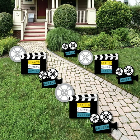 Movie Camera Movie Reel And Film Clapper Lawn Decorations