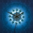 thumbnail image 4 of Peacock Feather Mandala Transparent Acrylic Wall Clock, LED Light Up Bohemian Decor, Unique Vintage Timepiece (US Plug), 4 of 9