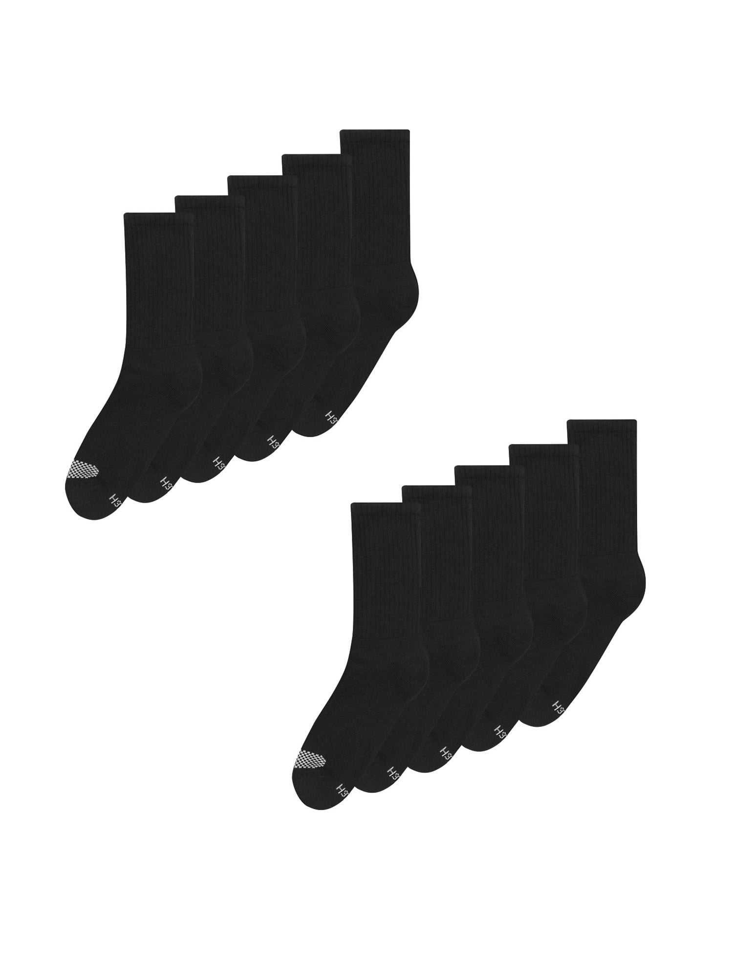 Hanes - Hanes Women's Cool Comfort Crew Socks, 10-Pair Value Pack ...
