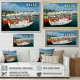 thumbnail image 4 of Designart "Finishing Boat At A Greek Port" Hunting & Fishing Floater Framed Wall Art Prints, 4 of 5