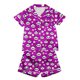 thumbnail image 5 of Odeerbi 2-12 Años Pijama de Satén de Verano Para Niña Con Solapa de Muesca, Camisas de Manga Corta, Pantalón Corto, Estampado de San Valentín, Ropa de Dormir, 5 of 6