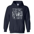 thumbnail image 3 of UGP Campus Apparel Straight Outta Los Angeles - LA Football Pride Hoodie - 2X-Large - Navy w/White Print, 3 of 6