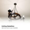 thumbnail image 3 of Ceiling Medallion, 2PCS Round Ceiling Light Medallions, 10in OD x 4in ID Ceiling Trim Ring Plate, Smooth Black Finish Ceiling Medallions, Backdrop Decor for Light Fixtures & Ceiling Fans, 3 of 6