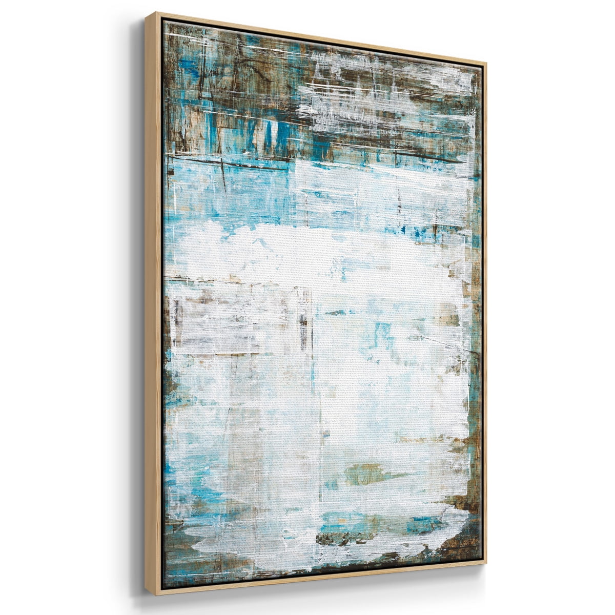 Beach Glass Framed Premium Gallery Wrapped Canvas - Ready to Hang