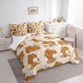 thumbnail image 3 of Homewish Funny Couple Capibara Twin Bedding Sets 7-Piece for Teen, Kawaii Cartoon Animal Bedding Comforter Set, Blossoms Floral Sheet Sets, Luxury Bedroom Decor, 3 of 7