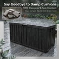 thumbnail image 3 of ZEUKMXOO 75-Gallon Outside Storage Box Waterproof, Large Outdoor Storage Bin for Patio Deck Garden, Black Heavy Duty Container with Lid, Bottom Casters, 3 of 7