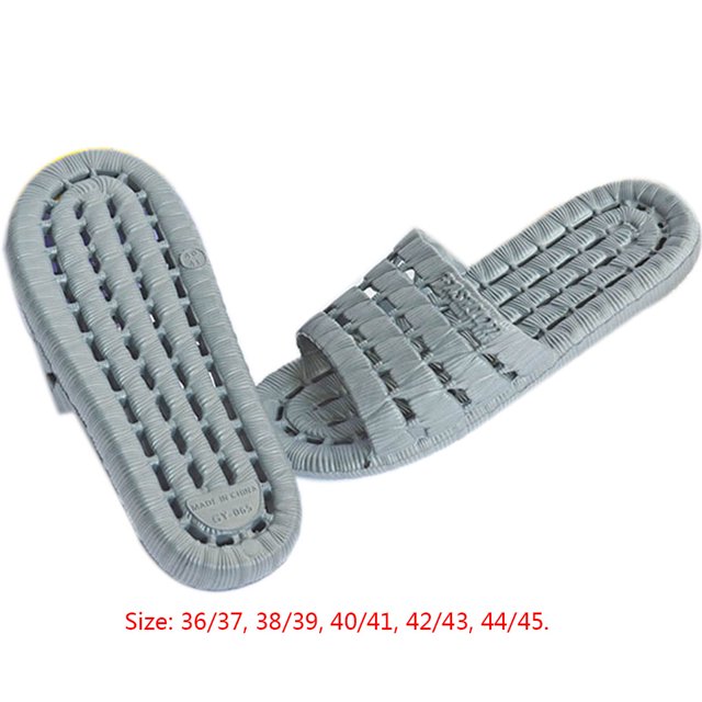 Ruiboury Shower Sandal Slippers Drying Bathroom Gym Slippers Soft Sole Open Toe House Slippers grey 44/45 1Set
