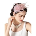 thumbnail image 2 of 2025 Women's Headband Style Mesh Feather Hair Accessory Vintage Elegant Versatile Headband Hair Ornament Party Performance Headpiece Wedding Valentine's Day Gathering Headband Dress Up, 2 of 7