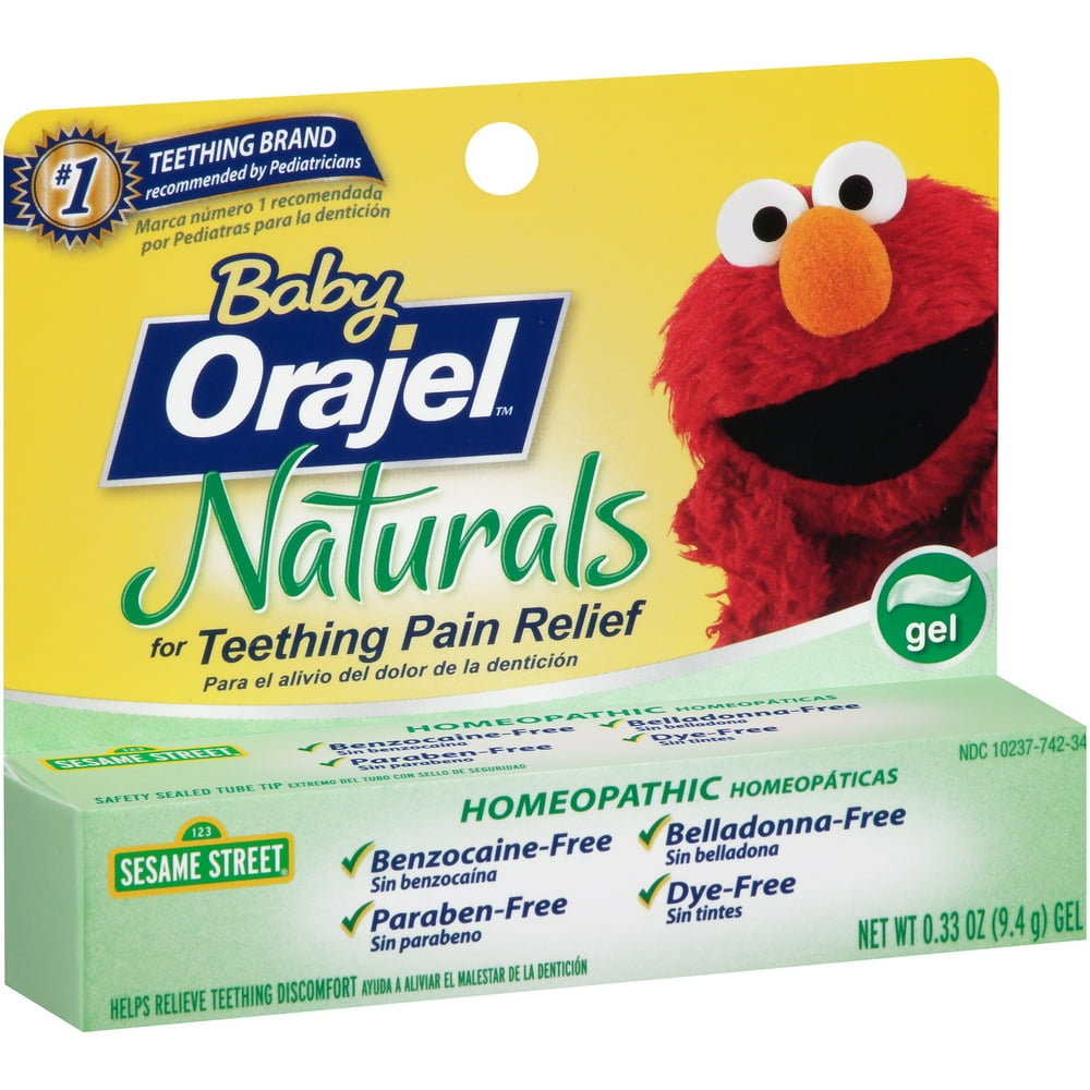 Baby Orajel™ Naturals Teething Pain Relief Gel 0.33 oz. Box Walmart