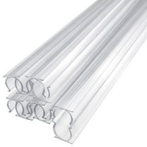 Brilliant Brand Lighting Rope Light Mounting Track 24 inch x 1/2 inch - Clear PVC Channel (10 Pack) - 12/120 Volt