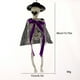 thumbnail image 3 of Esqueleto de Halloween articulado de 40 cm con huesos de plástico móviles, sombrero de copa/capa o efectos desgastados para bares y fiestas (3 estilos), 3 of 5