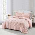 thumbnail image 2 of All Season Pink 3 Piece Twin Size Down Alternative Comforter Set with Corner Tabs, 2 of 7