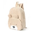 thumbnail image 3 of UJNDER Preschool backpack for girls Corduroy Cute Bear DIY Embroidery Soft Lightweight for School Travel Outdoor Adventures bookbag for boys 01_Khaki,One Size, 3 of 3