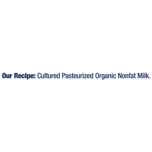 Stonyfield Farm Organic Smooth and Creamy Plain Greek Nonfat Yogurt, 32 Ounce -- 6 per Case.