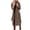 Brown, variant on Crgrtght Women's Long Sleeve Coat Loose Fit Collared Open Front Lightweight Belted Trench Coat Fall Winter Fashion Outerwear Elegant Classic Tops Dark Blue XXL