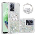 thumbnail image 1 of Funda para Xiaomi Redmi Note 12 5G con Brillo Líquido Flotante, Purpurina, Parachoques y Anillo Giratorio Soporte, 1 of 5