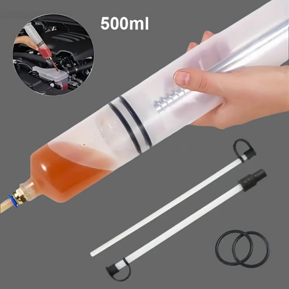 Auto Oil Pump, Manual Oil Suction, Capacity 500ml/17.6 oz, Oil Change Injector, Water/Oil Fuel Pump, Brake Oil, Injector Oil Change Tool, Auto Repair Parts