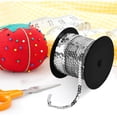 thumbnail image 2 of 100 Yards Flat Sequin Trim, 6mm Round Sequins String for DIY Sewing Crafts, PVC Sequin Spools Ribbon for Embellished Jewelry Making (Silver), 2 of 5