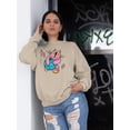 thumbnail image 2 of Cat W Globe Rave Style Sweatshirt Women -Image by Shutterstock, Female 5X-Large, 2 of 4