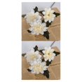 thumbnail image 4 of Monstrate 6 paquetes/lote Flores de seda artificiales de bajo mantenimiento Durabilidad duradera Aspecto realista blanco blanco 2Conjunto, 4 of 6