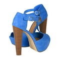 thumbnail image 4 of New Women Breckelles Brina-21 PU Peep Toe T-Strap Platform Chunky Heel Sandal, 4 of 6
