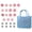 C, variant on 24PCS Rubber Beach Bag Accessories Charms,Rubber Beach Totes Accessories Inserts,Daisy Flower Pearls Bag Charms