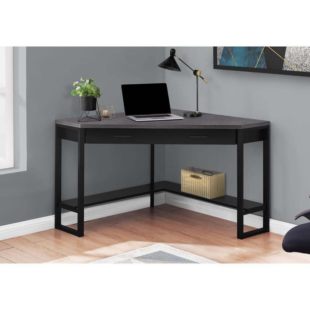 Computer Desk Home Office Corner 42"L Work Laptop Metal Black