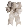 thumbnail image 3 of HOMYL 4xChristmas Bows for Wreath Charm Large Christmas Bow for Wedding Home Outdoor Snowflake, 3 of 8