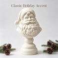 thumbnail image 5 of Christmas Resin Santa Claus Bust Statue, Vintage White Matte Santa Head Figurine with Pedestal, Christmas Tabletop Decor for Mantel Shelf Home Display, 5.9in, 5 of 8