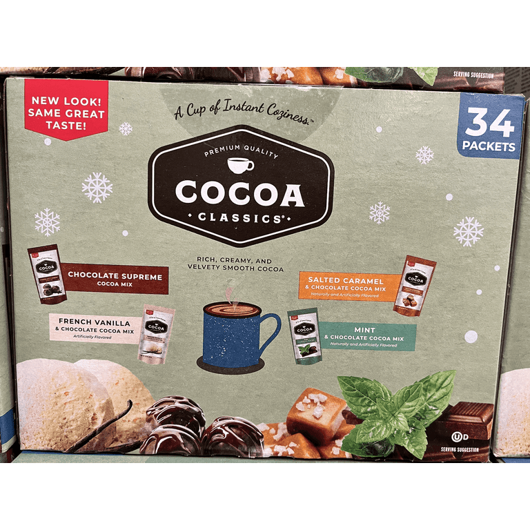 Cocoa Classics Hot Chocolate Mix, 34 Count Variety Pack, Flavored