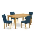 thumbnail image 2 of East West Furniture Capri 5-piece Wood Dining Set in Oak/Oasis, 2 of 6