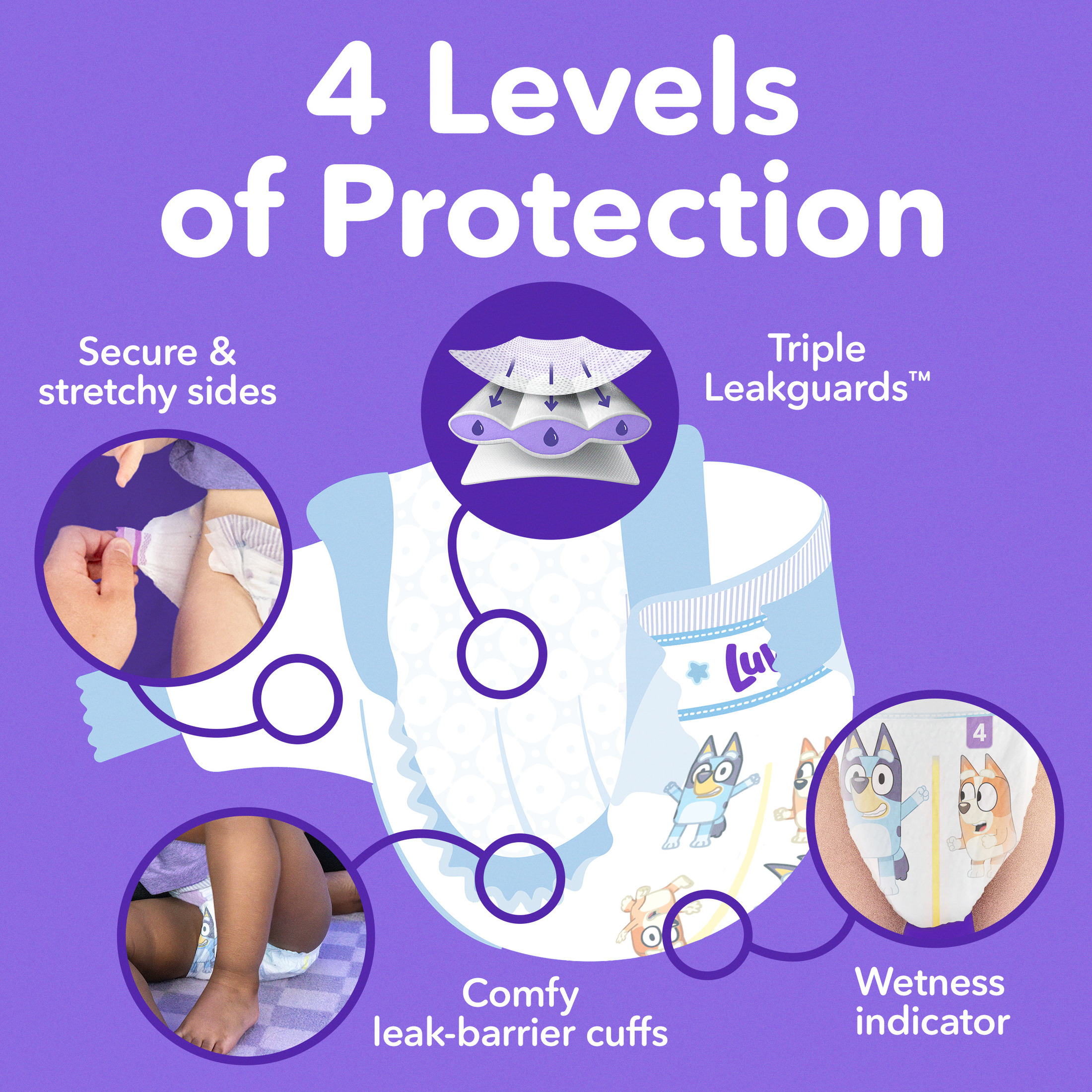 Luvs Protección Platino Pañales para bebé, Talla 5 (27+ lbs), 72 unidades 2