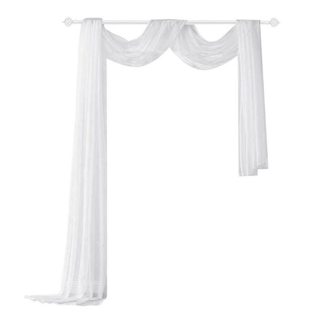 Wedding Arch Chiffon Drapes Photography Background Decorations 197 x 59 Inches Background Curtain Ladder Tie Valance