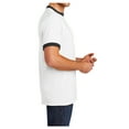 thumbnail image 3 of Mens Short Sleeve Core Cotton Soft Classic Ringer Tee White/Jet Black Large, 3 of 6